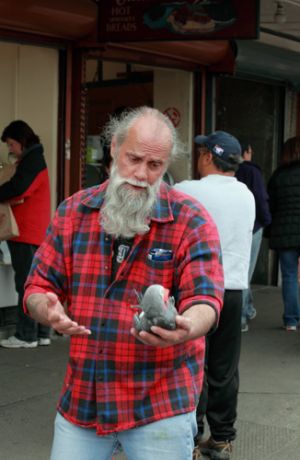 Parrot Man Outside PIke St Markets